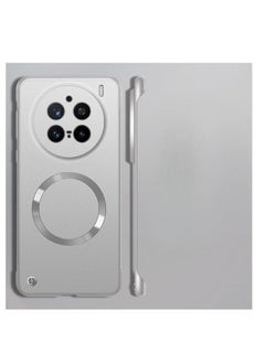 Magnetic Case for Vivo X200 Pro 5G Ultra-Thin Micro-Frosted Metallic Paint Frameless Anti-Drop Anti-Fingerprint Shockproof Hard PC Back Cover