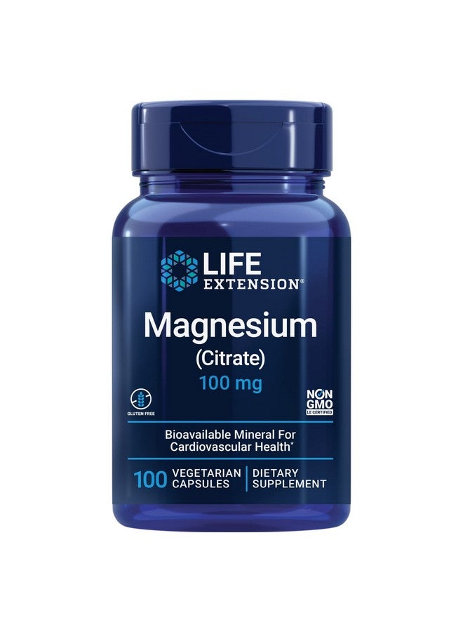 Life Extension Life Extension Magnesium Citrate, 100 Mg, 100 Vegetarian Capsules  - Image 1
