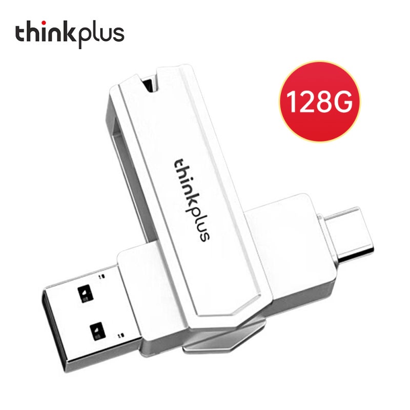 محرك فلاش Lenovo thinkplus TPCU301Plus سعة 128GB USB3.0 + منفذ Type-C - Image 1