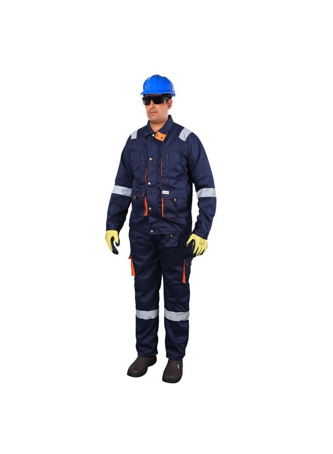 Vaultex DUE 190GSM Twill Pant & Shirt, Petrol Blue, Large - Image 1