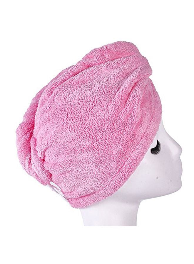 Pink Microfiber Hair Drying Towel Size 65x25cm - Image 3