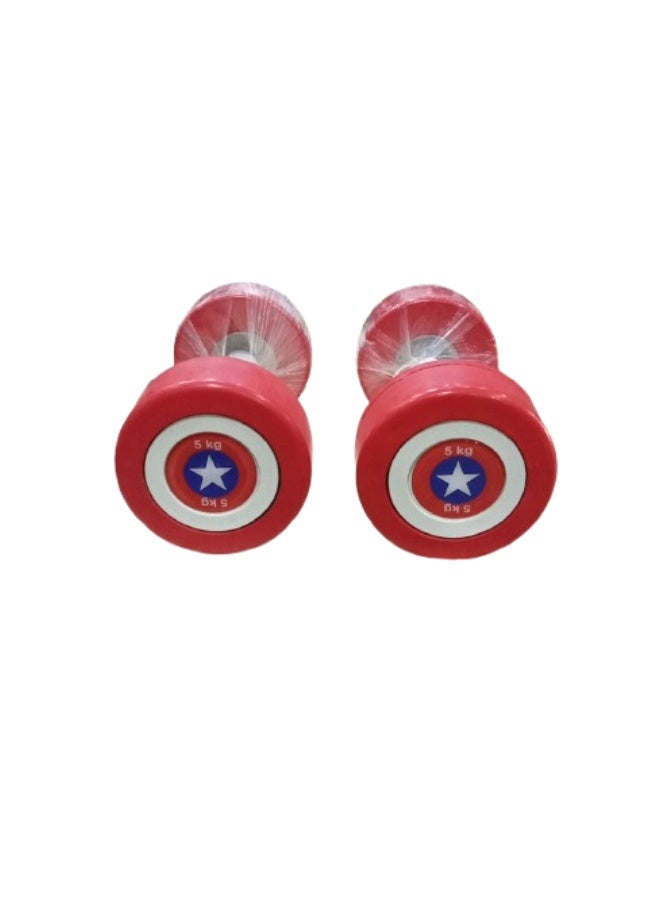 Red America Dumbbell 5 kg(2 PCS) - Image 1