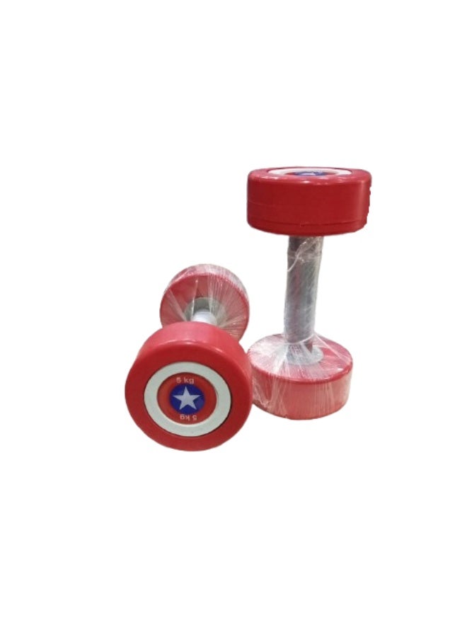 Red America Dumbbell 5 kg(2 PCS) - Image 3