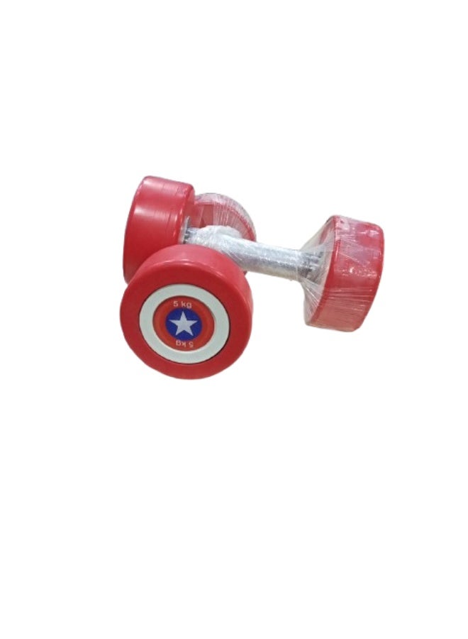 Red America Dumbbell 5 kg(2 PCS) - Image 2