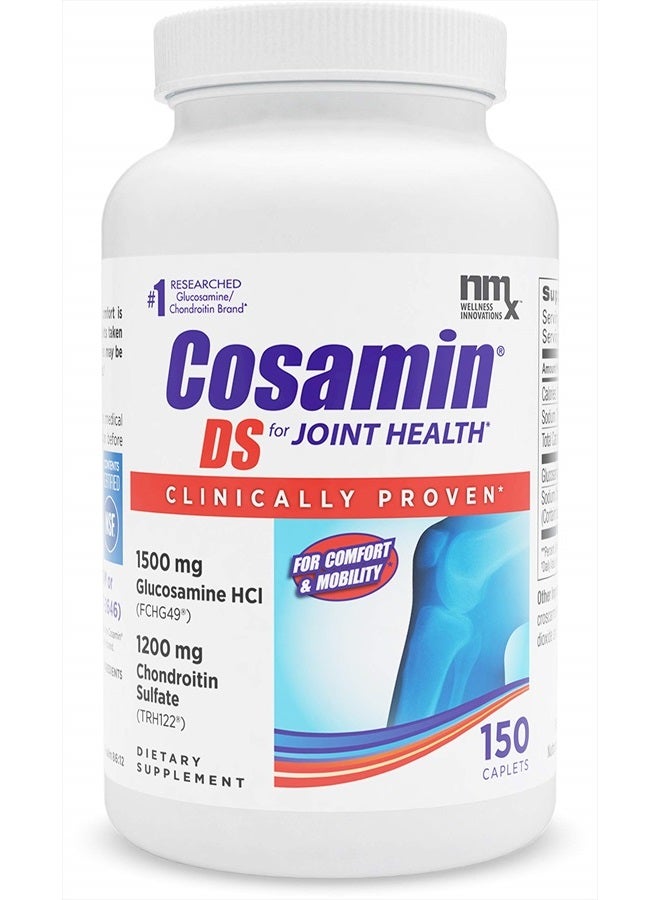 Nutramax Laboratories Cosamin DS, 1 Researched Glucosamine & Chondroitin Joint Health Supplement, 150 'Easy-to-Swallow' Caplets - Image 1