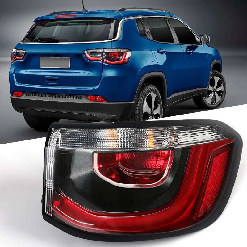 Huray Right Outer Tail Light Fit for Jeep Compass 20172021 RH Taillight Tail lamp Brake Lamp Assembly Replacement Accessory Replacement for CH2805115 55112838AC Passenger Side