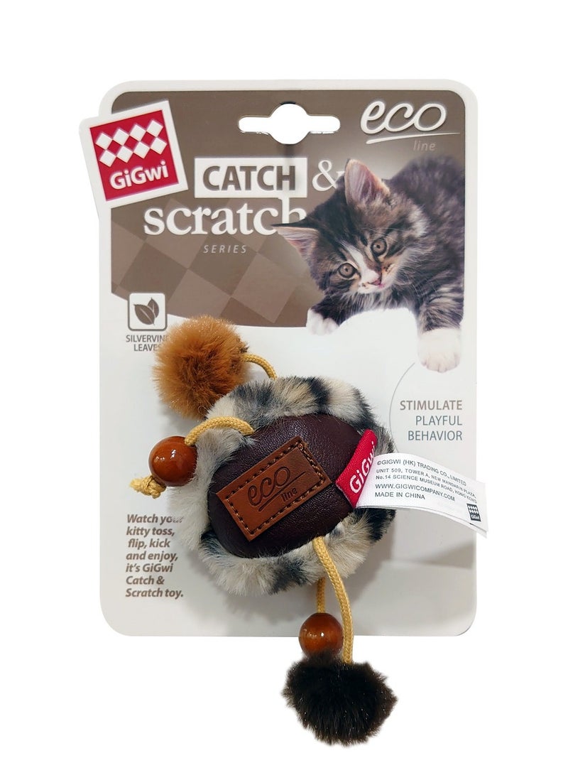 Ball Catch & Scratch Eco line with Slivervine Leaves and Leatherette