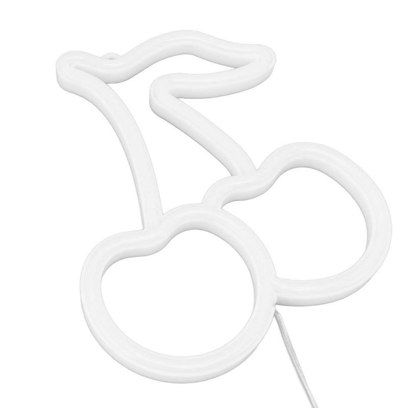 ضوء LED الأحمر الكرز النيون الليلي، مزود بالطاقة عبر USB، زينة حائط مقاس 9 × 7.5 بوصة - Image 5