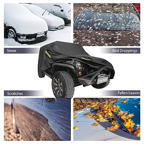Morhept Waterproof SUV Car Covers for Automobiles, Outdoor Full Exterior Cover for Honda CRV, All Weather Lightweight Cover fit SUV Length 181-191 inch - Image 3