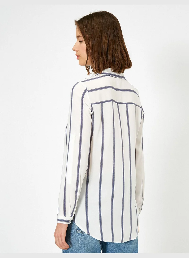 كوتون Striped Shirt