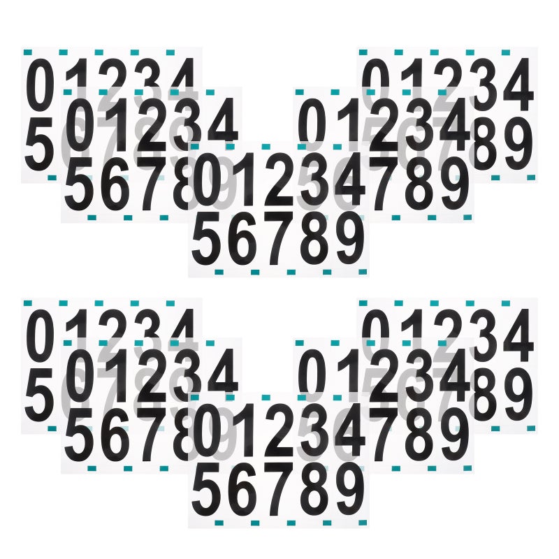 10 Sets Reflective Number Stickers Self-Adhesive Labels For Mailbox Outdoor Use Digital Decals For House Numbers And Garage - Image 3