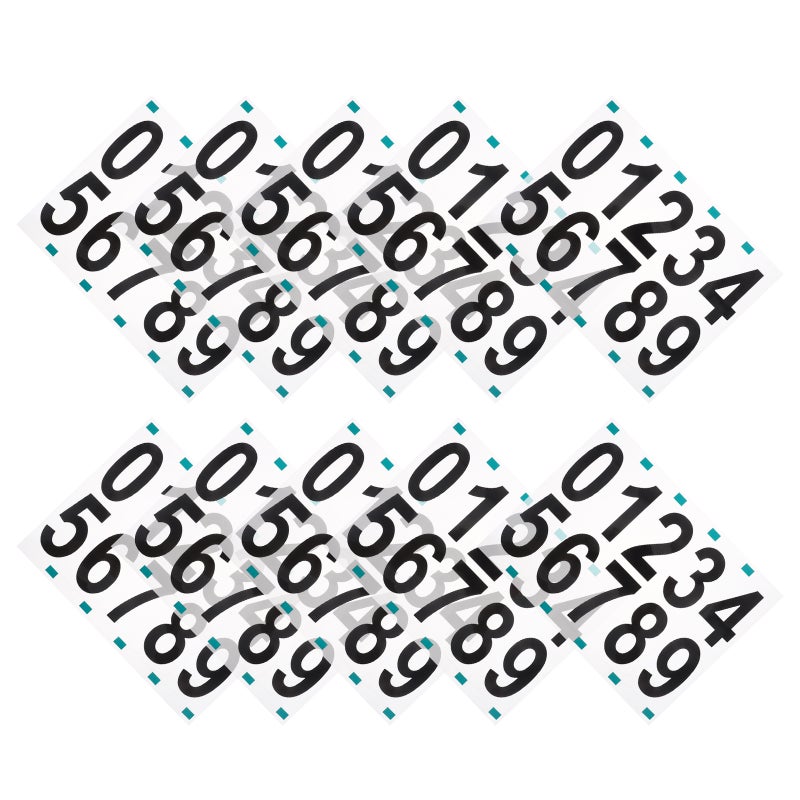 10 Sets Reflective Number Stickers Self-Adhesive Labels For Mailbox Outdoor Use Digital Decals For House Numbers And Garage - Image 1