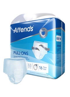 Attends PULL-ONS Disposable Pants 8, M 16 Pieces  - Image 1