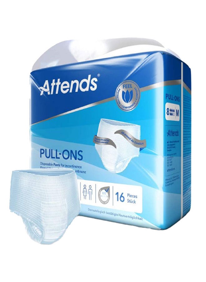 Attends PULL-ONS Disposable Pants 8, M 16 Pieces  - Image 1