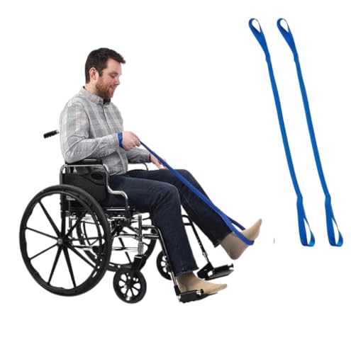 Sammons Preston Leg Lifter Strap with Foot Grip, 40" Rigid Leg Strap with Grips for Feet & Webbed Loops for Hands, Easy to Use Leg Lift Assist & Riser for Getting In & Out of Beds, Cars, Wheelchairs - Image 1