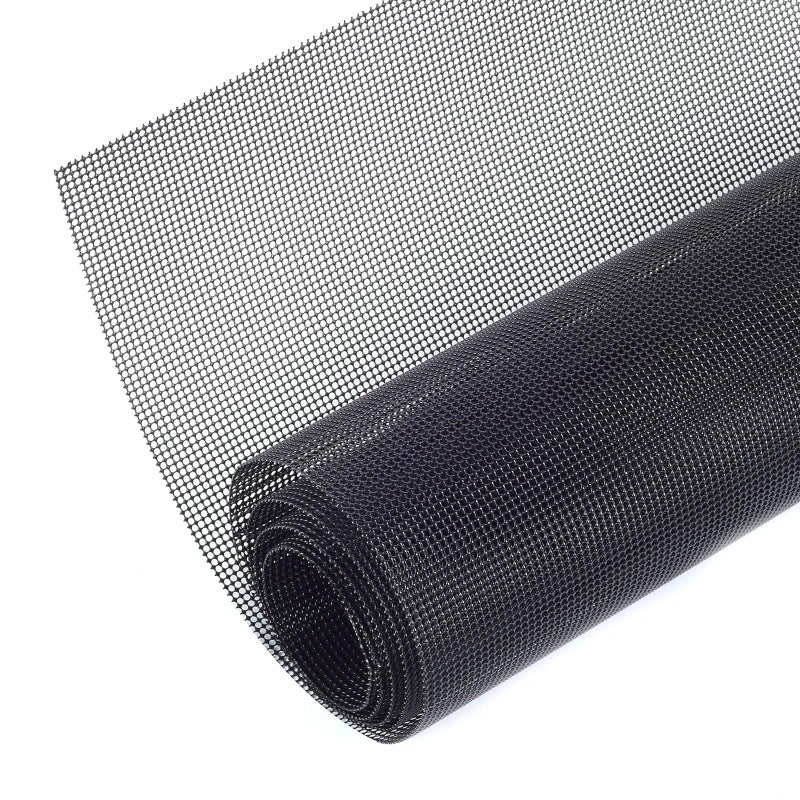 AggAuto Universal 40"x13" Car Grill Mesh - 100x33cm PVC Coated Stainless Steel Automotive Grille Insert Screen Bumper Vent, One of the Most Multifunctional Shape Grids Black - Image 1