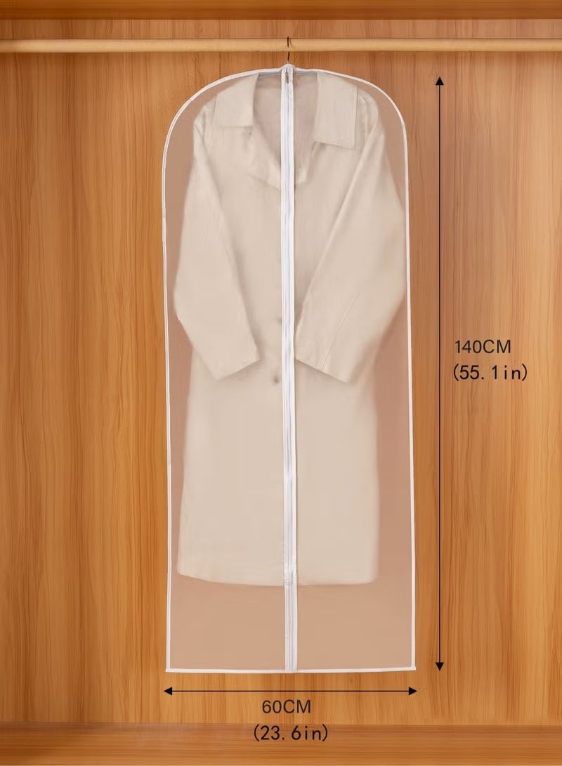 5 قطع من أغطية الملابس الشفافة المقاومة للغبار - الفساتين - واقيات خزانة مقاومة للرطوبة مع خياطة متينة - مثالية للمنزل والمساكن ومنظمات السفر - Image 2