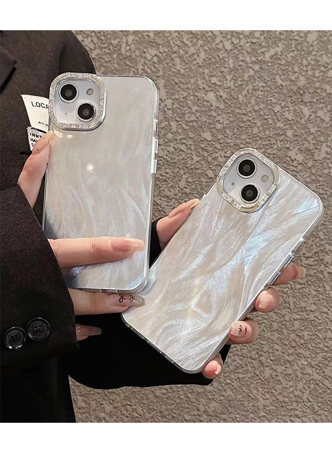 ملحقات غطاء الحافظة iPhone 15 Pro Max ، جراب هاتف بتصميم ريشة فضية ، غطاء خلفي واقي غير قابل للانزلاق ومضاد للاصفرار حماية غطاء خلفي بالليزر لجهاز iPhone 15 Pro Max - Image 2