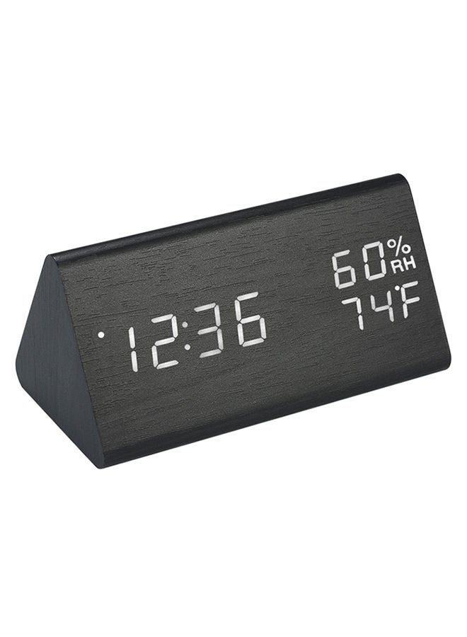 NIBEMINENT Battery Powered Led Sound Control Alarm Clock Black 17 x 9 5.5centimeter - Image 1