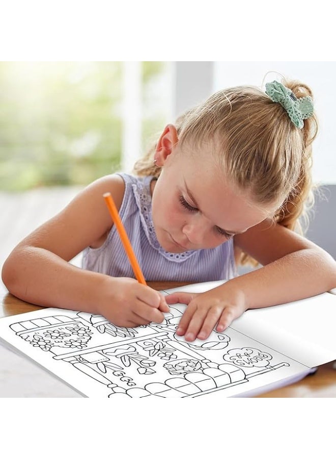 Fuzzy Hygge Coloring Book for Adults and Children 42 Sheets Assorted Shape - Image 4