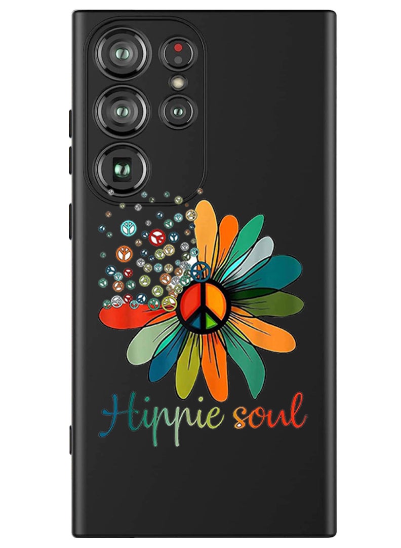 Theodor Protective Slim Fit Case Liquid Silicone Cover with Full Body Protection Anti-Scratch Shockproof Case For Samsung Galaxy S24 Ultra (Black) - Hippie soul - Image 1