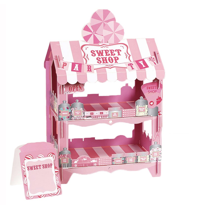 HaakLux HaakLux Cupcake Stand Sweet Treat Candy Shop Cake Dessert Cart Holder Display for Ice Cream Birthday Theme Party Decorations 