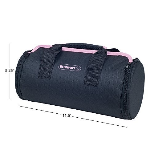 Stalwart 86-Piece Tool Set - Household Tool Kit with Screwdrivers, Pliers, Wrenches, Clamps, and Roll-Up Bag - For the Home, Office, or Car by Stalwart (Pink) - Image 3