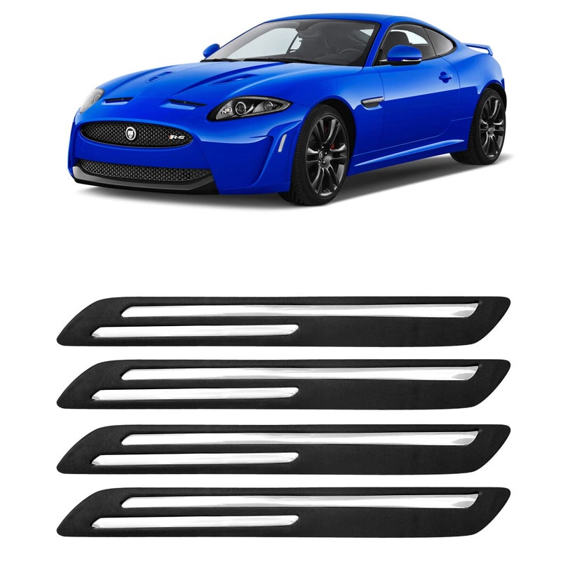 AOSIS -Car Bumper Protector/Bumper Guard for Jaguar XK with Double Chrome Stripe (4-Pcs) - Image 1