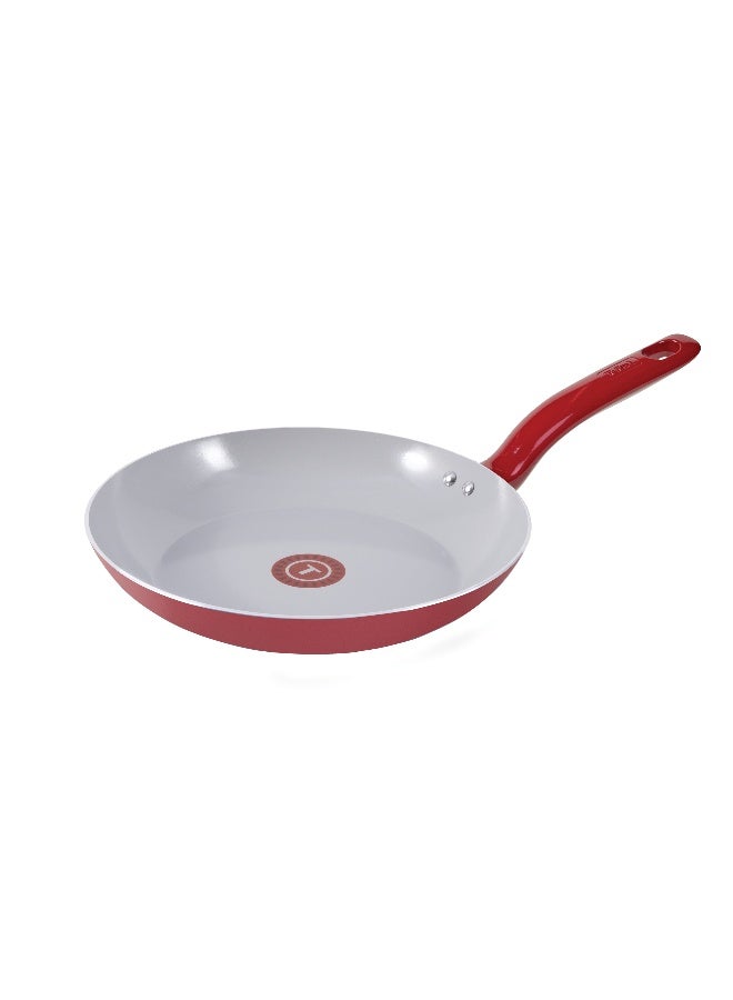 T-fal Simply Cook Ceramic Non-Stick, 12 Piece Pots and Pans Cookware Set, Red Tanin, Rasberry Compote, C499SC64 - Image 3