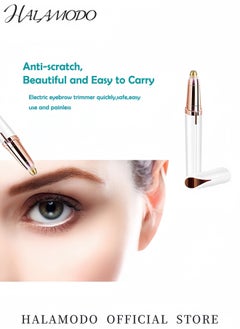 HALAMODO Electric Eyebrow Trimmer Precision Eyebrow Hair Remover for Women Pain-Free Facial Hair Removal Tool Safe and Easy Eyebrow Shaver Razor Ideal for Face Leg Lip Armpit and Hand Hair Removal  - Image 2