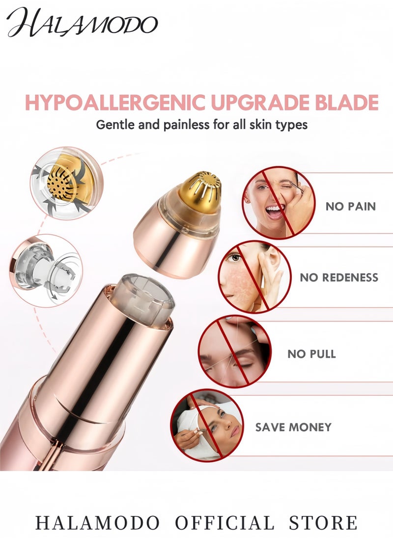 HALAMODO Electric Eyebrow Trimmer Precision Eyebrow Hair Remover for Women Pain-Free Facial Hair Removal Tool Safe and Easy Eyebrow Shaver Razor Ideal for Face Leg Lip Armpit and Hand Hair Removal  - Image 4