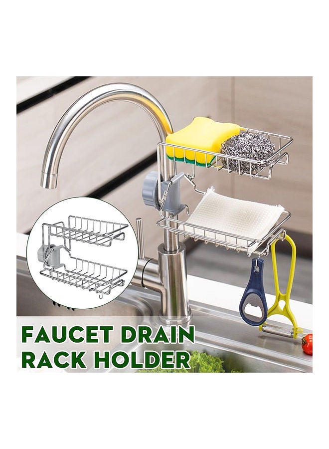 AMERTEER Stainless Steel Kitchen Faucet Sponge Holder Silver 300grams - Image 4