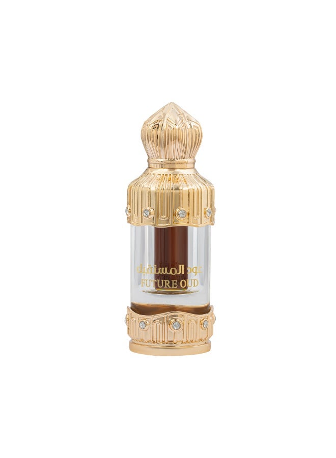 Hamidi Dahn Al Oud Future Oud Perfume Oil 6ml | Luxury Concentrated Attar | Ambery, Agarwood, Woody & Leathery Fragrance | Long Lasting Alcohol-Free Unisex Perfume Oil - Image 1
