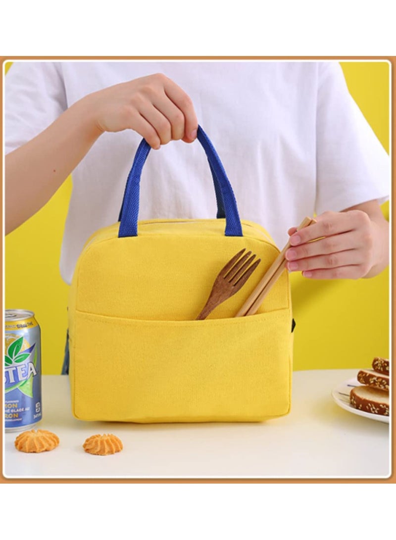 SYOSI Lunch Bag, with Wide Open Insulated Cooler, Reusable Thermal Tote, Thermal Leak-Proof Cute Duck Hand Meal Bag for School, Work, for Kids, Yellow - Image 3