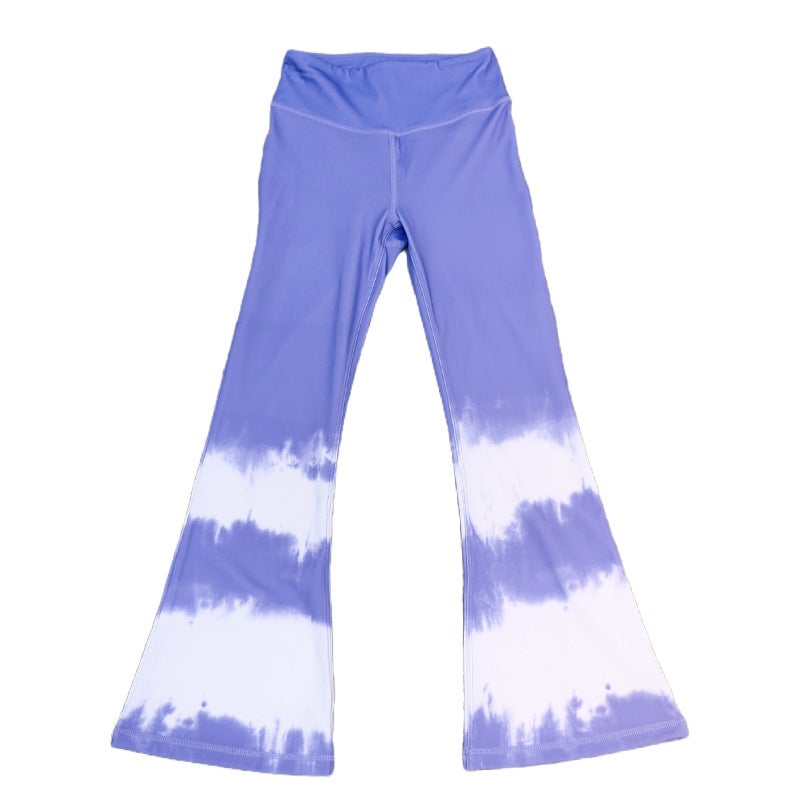 Ink Print Kids Fitness Flared Pants Set Starry Sky Grape