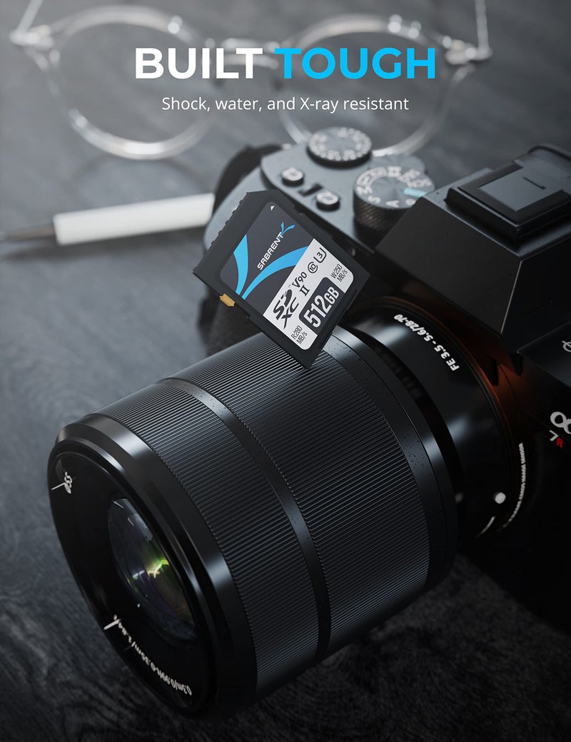 SABRENT بطاقة ذاكرة SABRENT Rocket v90 سعة 512GB SD UHS-II R280MB/s W250MB/s (SD-TL90-512GB) - Image 3