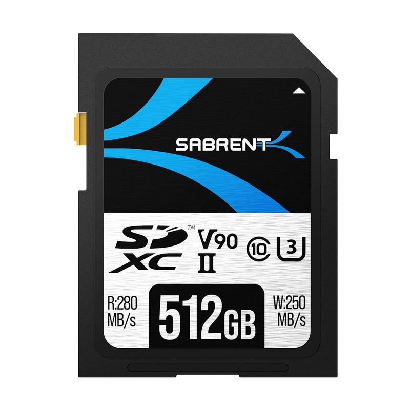 SABRENT بطاقة ذاكرة SABRENT Rocket v90 سعة 512GB SD UHS-II R280MB/s W250MB/s (SD-TL90-512GB) - Image 1