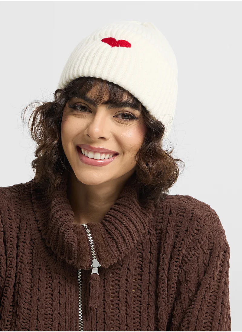 Ginger Heart Knitted Winter Beanie