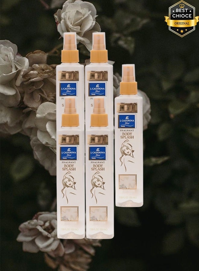 5 قطع معطر الجسم المسك الابيض 235 مل