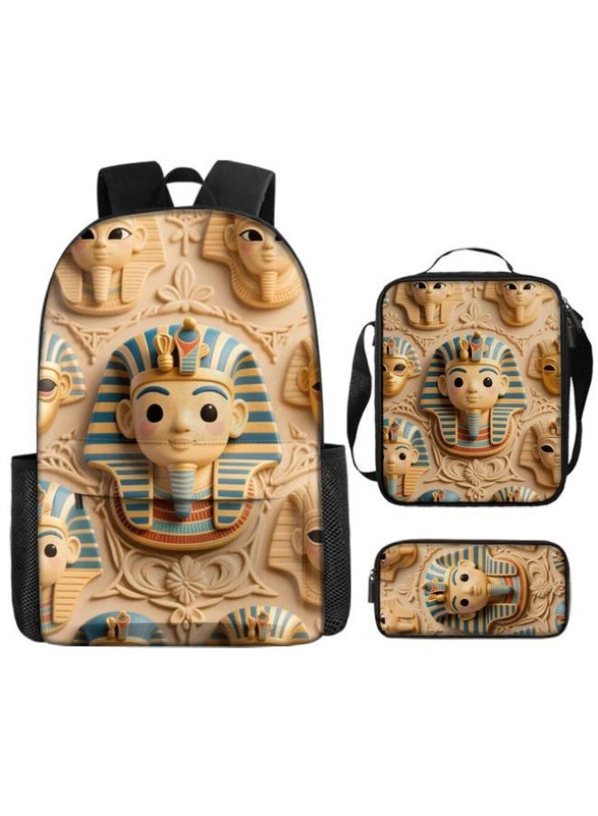 Cute cartoon print, three-piece practical bag combination (available for students, children, friends on outings, mountain climbing, etc.) - 299 - Image 2