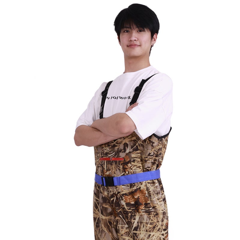 Nylon Underpants Half-Length Waist-Waist Slit Leather Fork Pants Fishing Rain Boots One-Piece Men'S And Women'S Wading Pants Rain Pants - Image 5