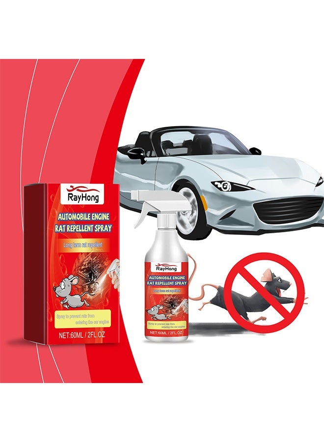 RAYHONG Automobile Engine Rat Repellent Spray 60ml, Long Term Rat Repellent, Rodent Defense Spray for Cars and Trucks Non Toxic Pest Control - Image 2