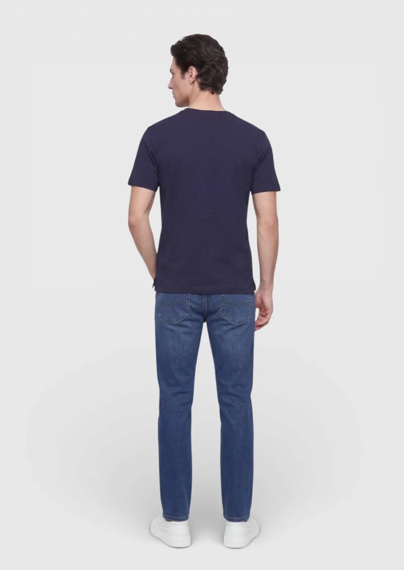 RAMSEY Navy Blue Plain T-Shirt