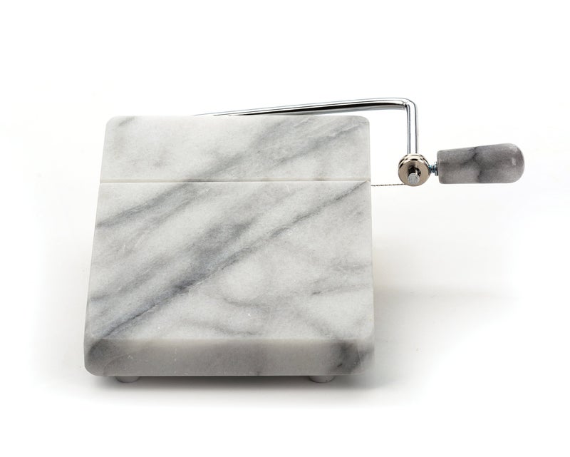 RSVP International RSVP International Cheese Slicer Cut Cheese, Meats & Other Appetizers, 7.75x5x1", White Marble, One size (Pack of 1)  - Image 1