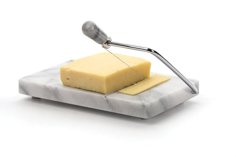 RSVP International RSVP International Cheese Slicer Cut Cheese, Meats & Other Appetizers, 7.75x5x1", White Marble, One size (Pack of 1)  - Image 2