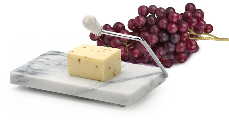 RSVP International RSVP International Cheese Slicer Cut Cheese, Meats & Other Appetizers, 7.75x5x1", White Marble, One size (Pack of 1)  - Image 3