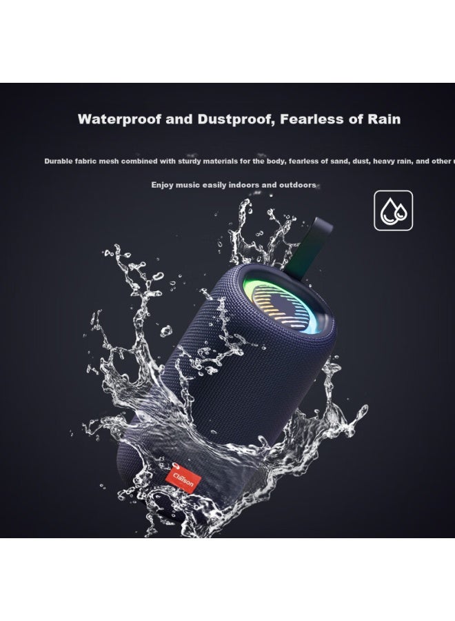 Claison T65 Wireless Bluetooth Speaker Outdoor Portable Subwoofer Desktop Speaker Camping Speaker Square Dance High Quality Gift Mini Speaker Midnight Blue - Image 2