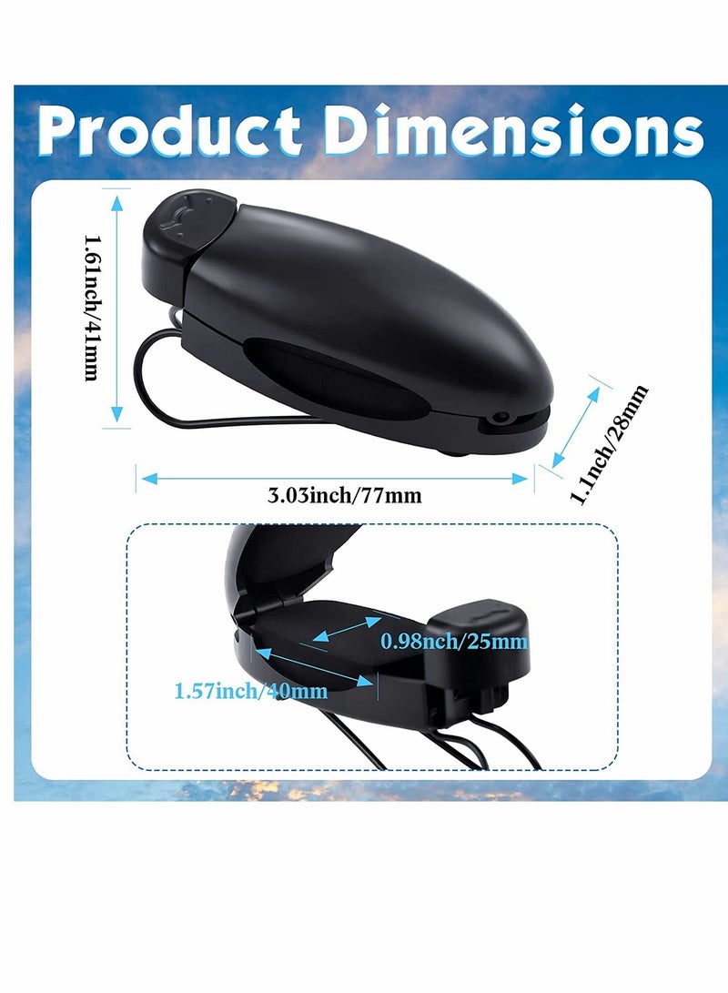 SYOSI Car Sunglasses Holder Clip, Sunglasses Visor Clips Auto Sunglasses Holder, for Car Sun Visor Glasses Holder Visor Clip Eyeglasses Mount, 2 Pieces (Black) - Image 2
