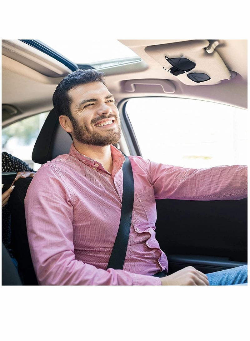 SYOSI Car Sunglasses Holder Clip, Sunglasses Visor Clips Auto Sunglasses Holder, for Car Sun Visor Glasses Holder Visor Clip Eyeglasses Mount, 2 Pieces (Black) - Image 5