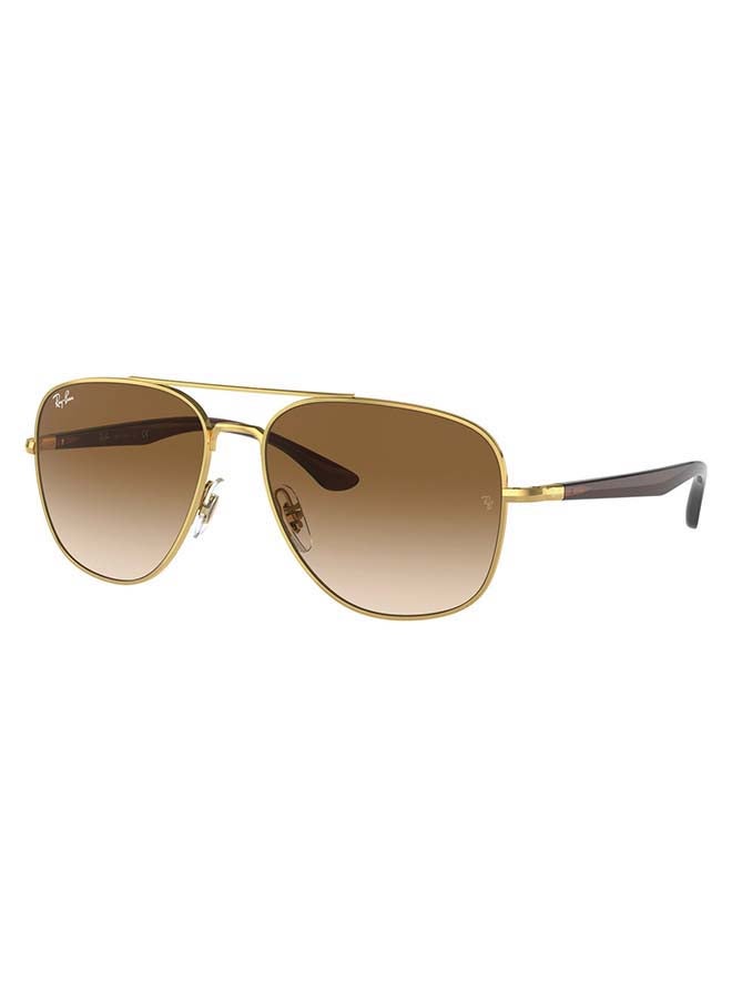 Ray-Ban Unisex Square Sunglasses - RB3683 001/51-56 - Lens Size: 56 mm - Gold - Image 2